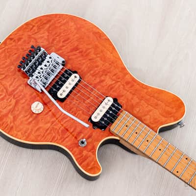 1997 Ernie Ball Music Man Axis EX Translucent Orange Quilt Top, EVH image 9