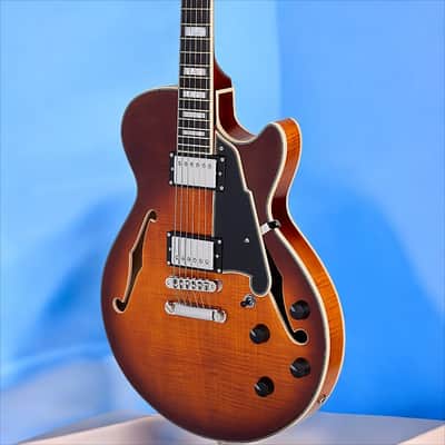 D'Angelico Premier SS Single Cutaway w/ stop-bar tailpiece, Dark Iced Tea Burst w/Gig Bag DAPSSDITBNS image 6