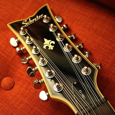 2004 Schecter Diamond Series TSH-12 Electric Guitar in Gloss Black image 6