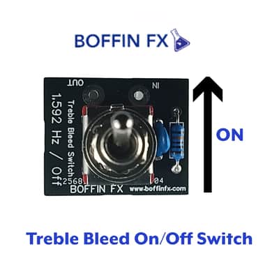 Boffin FX Guitar Treble Bleed Switch 1,592 Hz On/Off - High Output - Black image 7