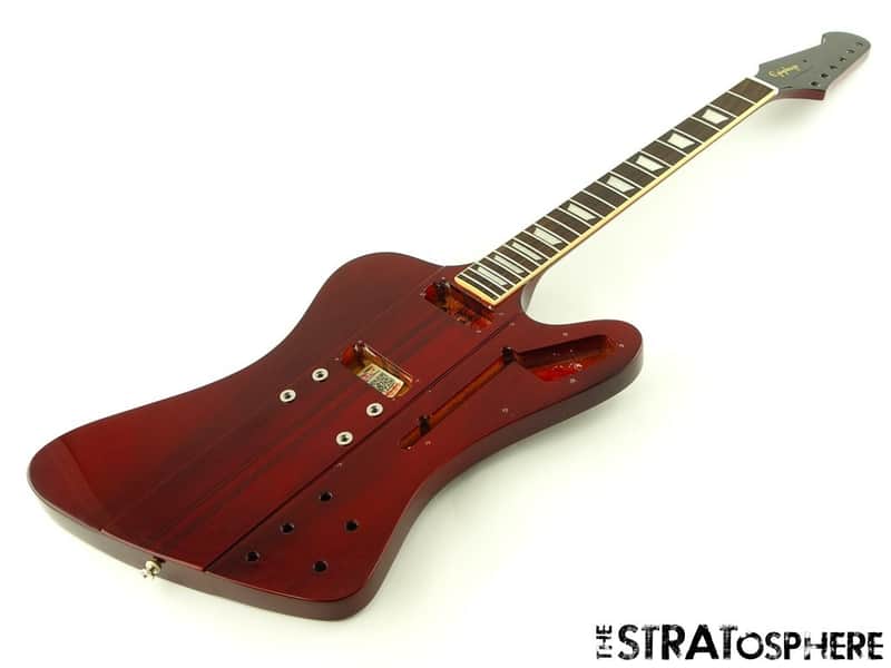 USED Epiphone Firebird BODY & NECK Guitar Parts Mahogany Wine Red image 1