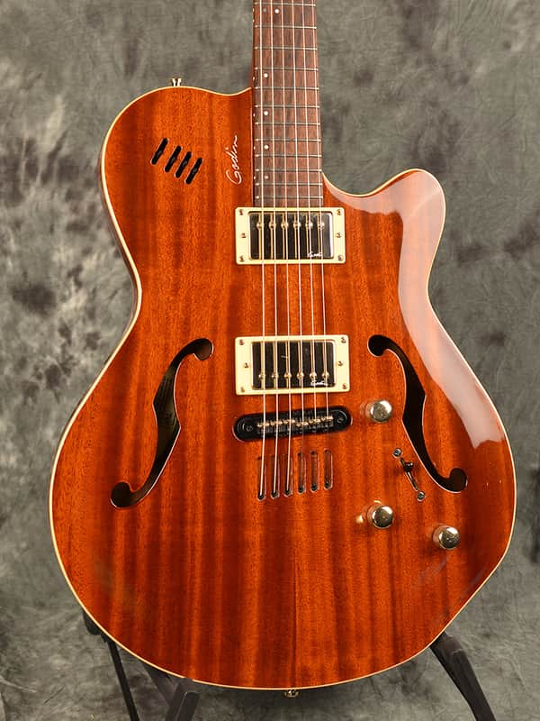 Godin Montreal Natural Mahogany Jazz w/ Acoustic Piezo System | Reverb