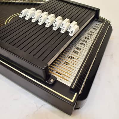 Oscar Schmidt OS73B 15-Chord Autoharp, 1930s Reissue, Black Satin w/ Case image 9