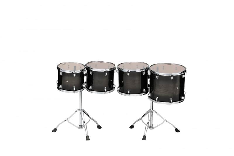 Tama CCLT4L-TPB Low-Pitched Concert Tom Set 4 pcs. - Transparent Black Burst/Chrome HW image 1