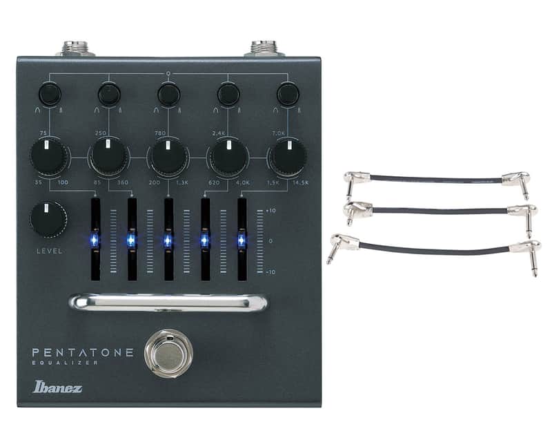 Ibanez Pentatone 5 Band EQ Equalizer Pedal + Gator Patch Cable 3 Pack image 1