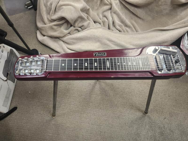 Fender stringmaster 8 lap steel guitar 1950-60's - brick red/walnut image 1
