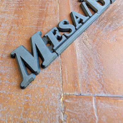 Mesa Boogie Logo Emblem Amplifier Badge 9.5" Silver Vintage Great Condition! image 2