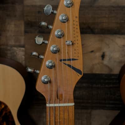 Tom Anderson Guitarworks Angel Player Big Sparkle Teal Guitar image 10