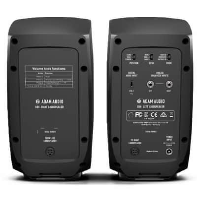 Adam Audio D3V 2-Way Active 3.5" Desktop Studio Monitor System (pair, black) image 2
