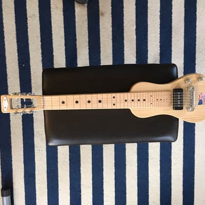 SX 	Lap 2 Ash NAT Electric Lap Steel Guitar w/Bag & Stand 2018 swamp ashe clear image 2