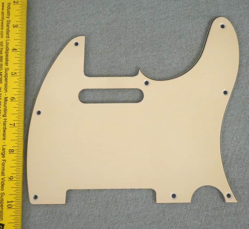 Unbranded 8-Hole Telecaster Pickguard Mid 2000s - Creme w/ Black Edges image 1