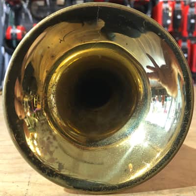 1958 F.E. Olds & Son Mendez Gold Lacquered Professional Bb Trumpet with Mouthpiece and Case image 10