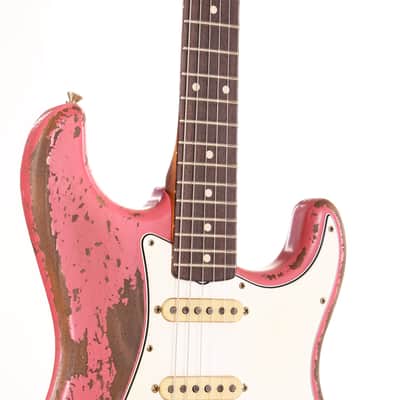 Fender Custom Shop 1962 Stratocaster Ultimate Relic Faded Coral Pink Masterbuilt Andy Hicks image 6