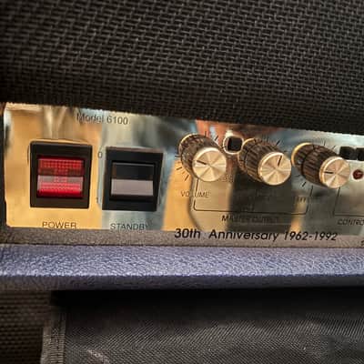 Marshall 6100 30th Anniversary Series 3-Channel 100-Watt Guitar Amp Head 1992 - 1997 - Blue image 5