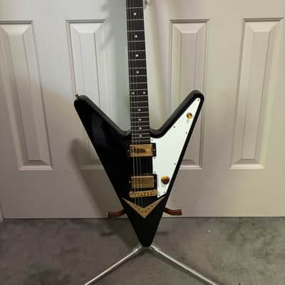 Gibson Reverse Flying V 2007 UNPLAYED Black Ebony fretboard image 5