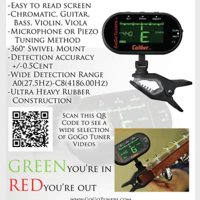 GoGo Caliber Clip-On Tuner 2024 Edition - Black image 1
