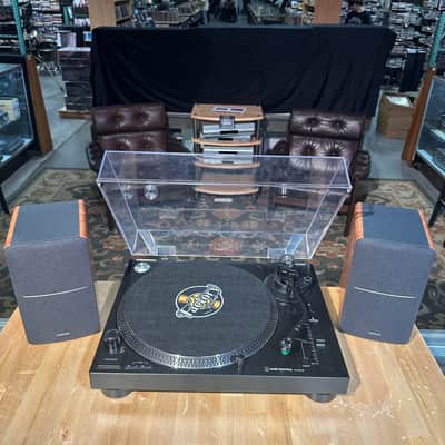 Audio-Technica AT-LP120XUSB-BK Direct-Drive Manual Turntable Package with Edifier RT1280DBs Bluetooth Speakers image 1