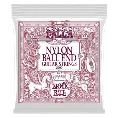 Ernie Ball 2409 Ernesto Palla Black Nylon Gold Ball End Classical Guitar Strings, .028 - .042