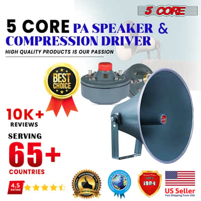 5 Core  18" inch Indoor Outdoor PA Loud Speaker 100Watt 16 Ohm Waterproof With Compression Driver RH 18 + DU 100 Bild 15