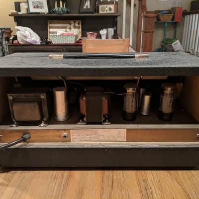 Montgomery Ward  Guitar amplifier  1960's  Black and silver image 2