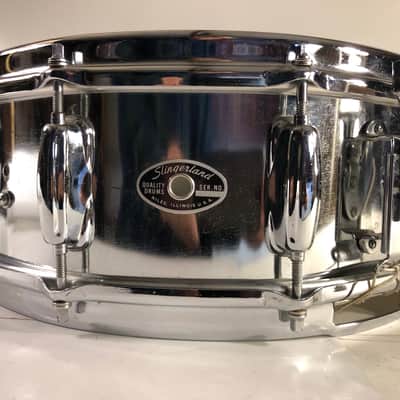 Beautiful Slingerland 10-Lug Snare Drum Niles Badge 1960s - 1970’s - Chrome with Case image 3