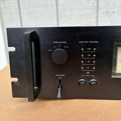 Vintage Nikko Alpha II Stereo Power Amplifier 120WPC Japan Black VU Tested image 7