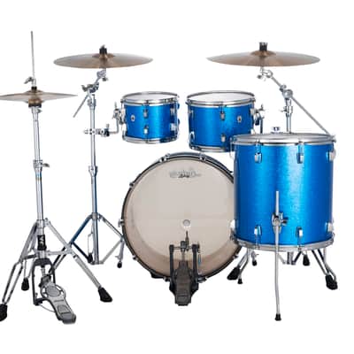 Ludwig *Pre-Order* NeuSonic Blue Super Sparkle MOD2 Drums 14x22_16x16_8x12_7x10 Shell Pack Special Order Authorized Dealer image 3