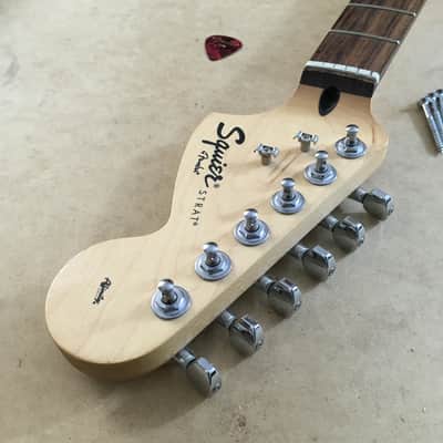 Vintage Fender Squier Affinity Strat Neck Original Natural Amber Relic Loaded 04 image 18