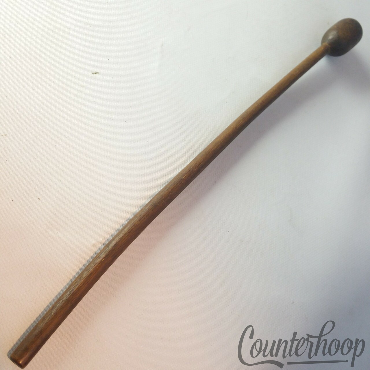 Vintage Mallet Curved Wood Handle/Tip Percussion Stick — main photograph
