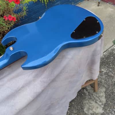 GIBSON EBO early 1970 PELHAM BLUE SLOTTED HEADSTOCK ORIGINAL refinished image 10