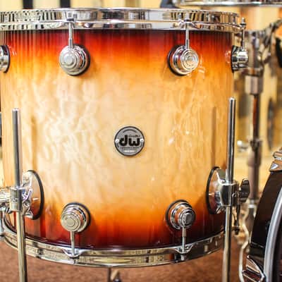 DW Collector's Red Burst Over Quilted Maple - 22,10,12,16,6.5x14 - SO#1134313 image 6
