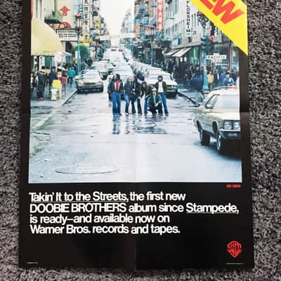 Original Doobie Brothers Takin' It To The Streets Store Promotional Poster 1976 Promo Ultra RARE image 2