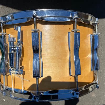 HUGE SOUNDING! Ludwig Coliseum Colosseum Snare  Drum - Maple - Blue & Olive Badge 1970’s image 4