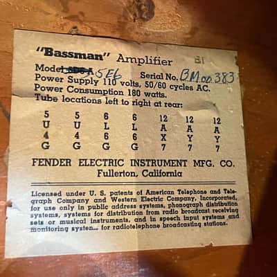1955 Precision Bass and Bassman Amplifier Completely Original image 20