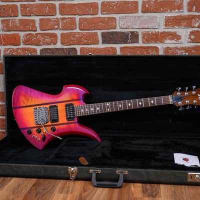 B.C.Rich Mockingbird Custom Tremolo Ultraviolet Sunburst 1985 w/Hardshell Case image 2