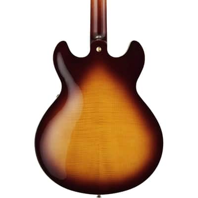 Yamaha SA2200 Semi-Hollowbody Electric Guitar, Sycamore Top; Brown Sunburst image 3