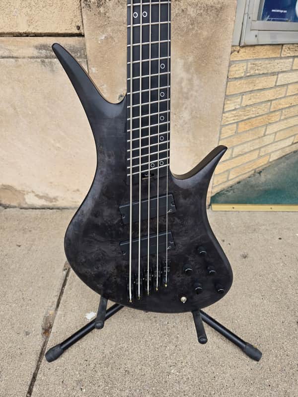 Legator HB5F Helio Fanned Fret 5 String Bass 2026 - Satin Black Burl