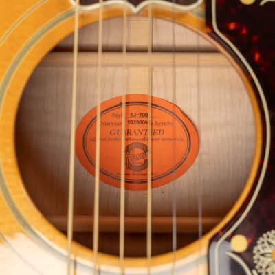 1998 Gibson SJ-200 Reissue - Antique Natural | USA Montana All Solid J-200 Jumbo Vintage Acoustic Guitar Good Wood Era Collector's Condition | OHSC image 18