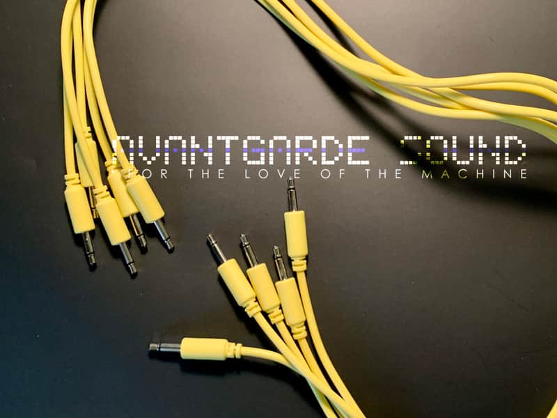 • LONG! 5-pack YELLOW ~27"/69cm • SD69 Eurorack Patch Cables, StevenDonziger Series • Avantgarde Sound image 1