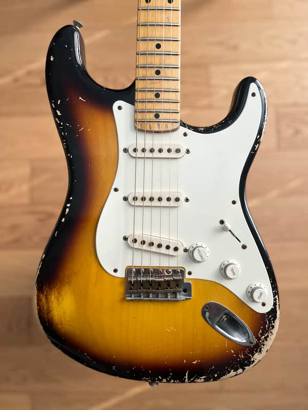 2025 Fender Custom Shop 55 Stratocaster Masterbuilt Dennis Galuszka 2-Tone Sunburst Relic image 1
