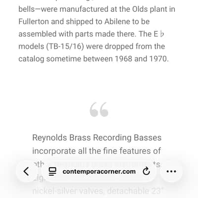 Immagine Reynolds  TB-13 Contempora Recording  Tuba 1964-70 - Brass lacquer - 4