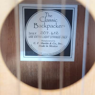 Vintage 1990s - 2000s Martin Backpacker Steel String Natural Mini Acoustic Travel Guitar With Martin Soft Case With Pouch image 7