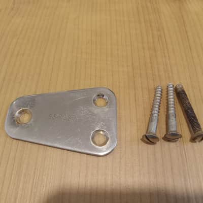 Vintage Circa 1967 Hagstrom Electric Guitar Neck Plate w/ Mounting Screws! Rare, Original Parts! image 1