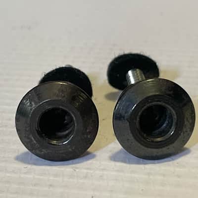 Used Jim Dunlop Electric Guitar Black Strap Lock Buttons Set image 1