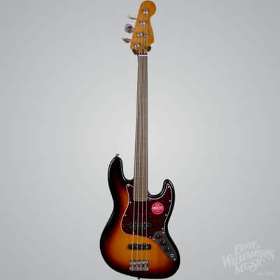 Squier Classic Vibe '60s Jazz Bass Fretless, Laurel Fingerboard, 3-Color Sunburst image 2