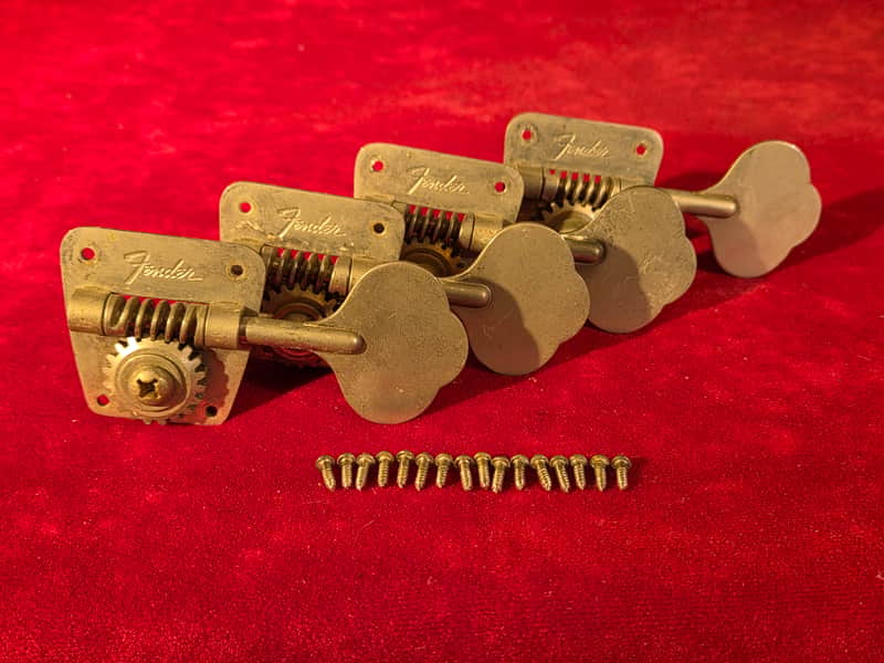 Vintage Late '60s/Early '70s Fender Bass Tuners Nickel image 1