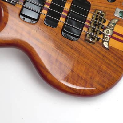 1977 Alembic Series I SSB Short Scale Bass - Figured Koa - Power Supply Included Stanley Clarke image 24