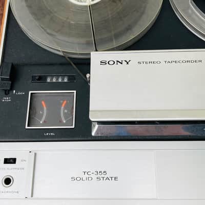 Vintage Sony TC-355 Reel-To-Reel Tape Recorder, Solid State Three Head Recording Gear, AS IS image 11