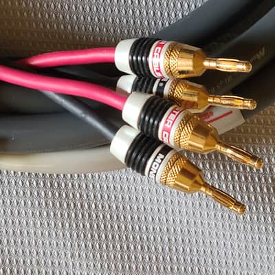Monster Cable m1.4s biwire pair speaker cable 15ft w/ free banana plugs image 12