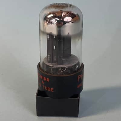 1956 Sylvania 6SN7GTB Vintage Philco Black Plate Chrome Top Preamp Tube! T264 image 4